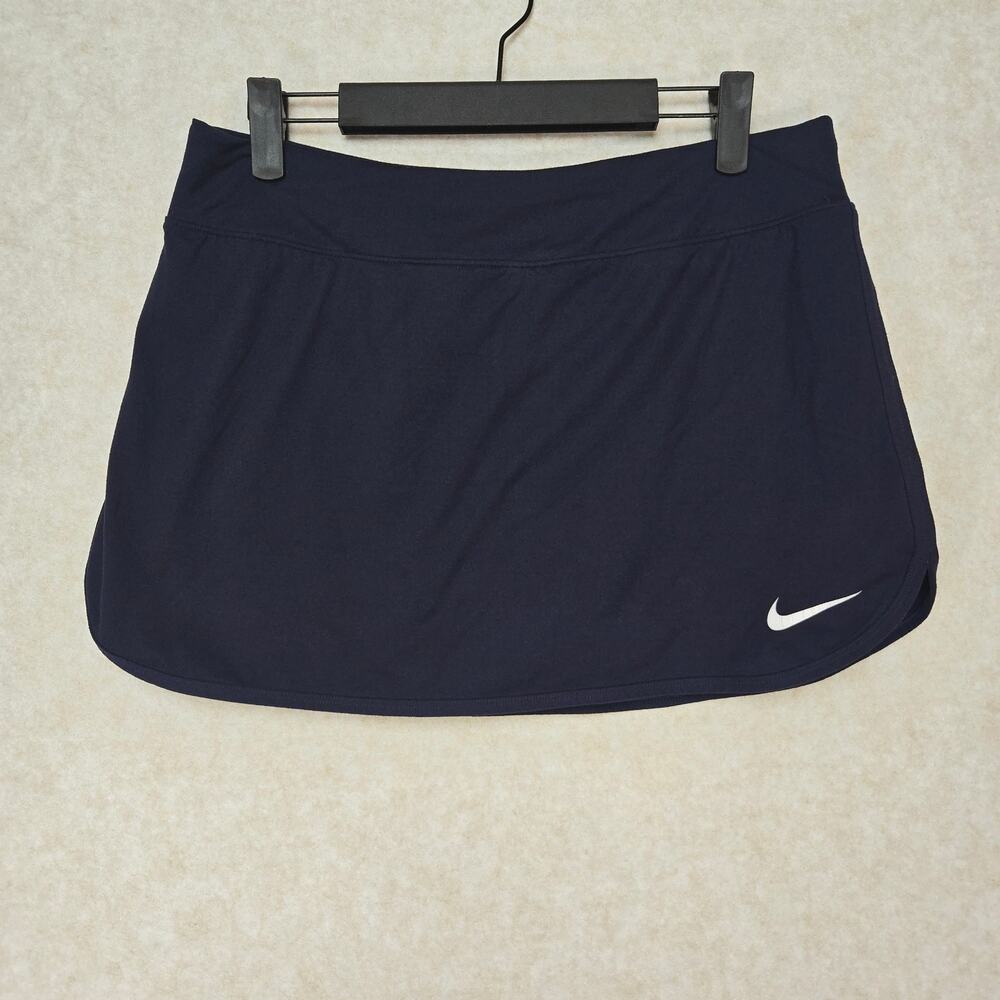 Nike Womens Medium Navy Blue Dri-FIT Skort Built In Shorts Running Tennis Golf